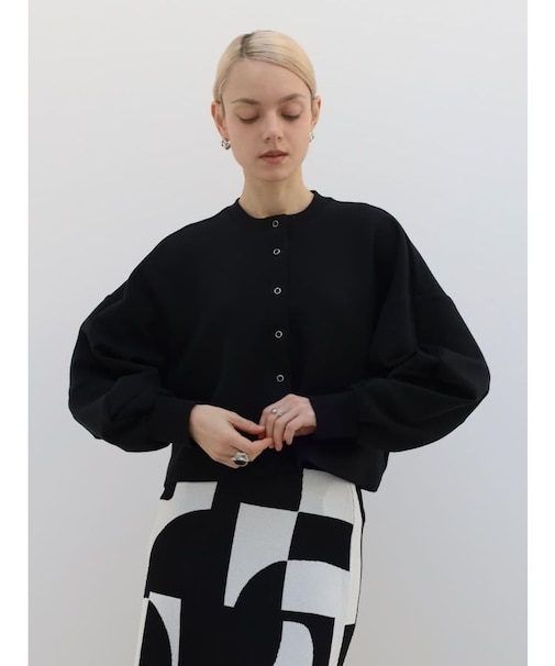 ボンディングクルーネックカーディガン