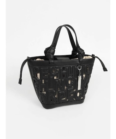 ロゴレターカッティングトートバッグ