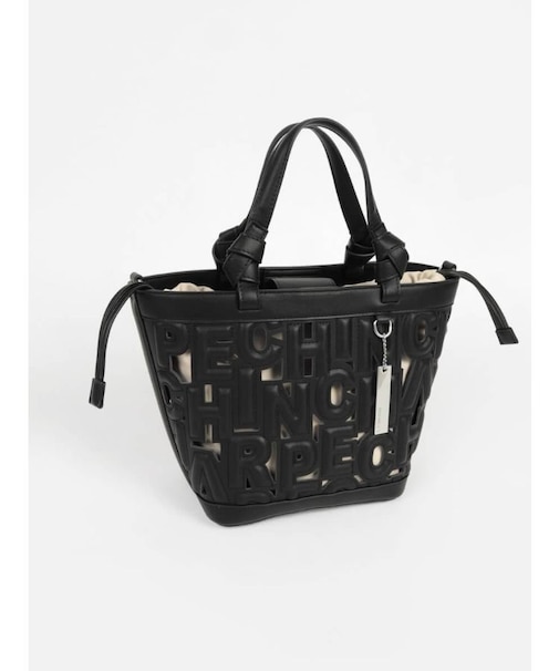 ロゴレターカッティングトートバッグ