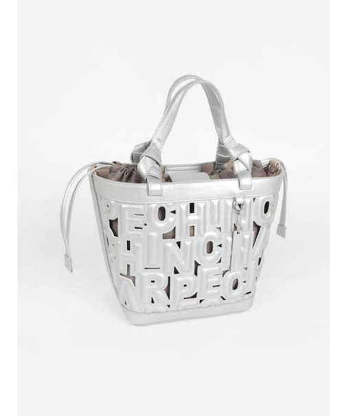 ロゴレターカッティングトートバッグ