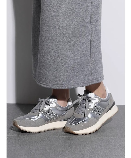 メタリックローカットスニーカー