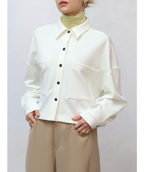 ボンディングクロップドシャツ