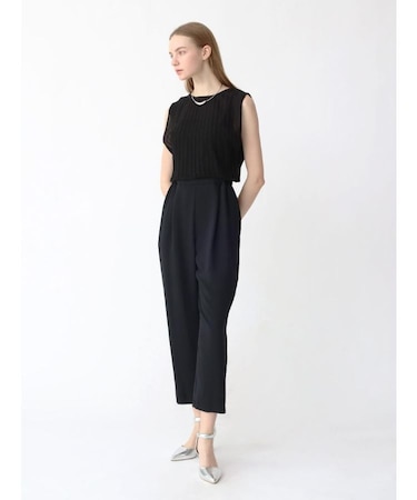 シフォンプリーツオールインワン