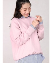 ワンポイント刺繍ニットプルオーバー