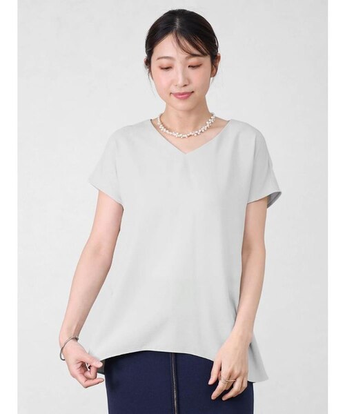 ピンタックVネックブラウス  MOCHA Vネックブラウス: トップス｜ハニーズ公式通販