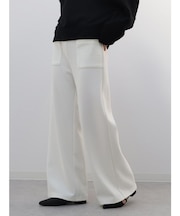 カットジョーゼットフロントポケットパンツ