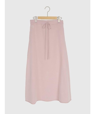 ワンポイント刺繍ニットスカート