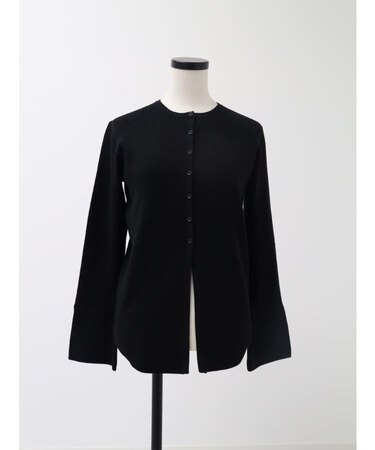 16Gリブ袖スリットニットカーディガン