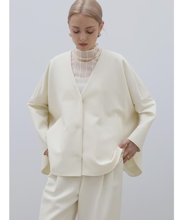 ノーカラードルマンスリーブジャケット