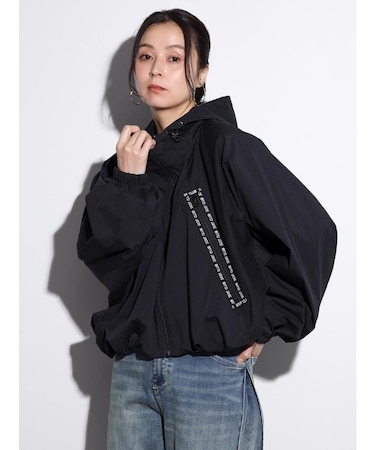 ロゴテープバルーンヘムジップジャケット