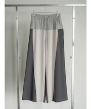 異素材切替リラックスワイドパンツ