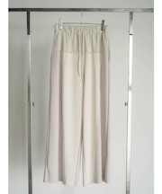 異素材切替リラックスワイドパンツ