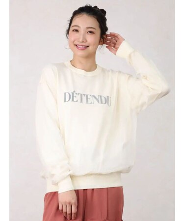 チュールレイヤードロゴニットプルオーバー