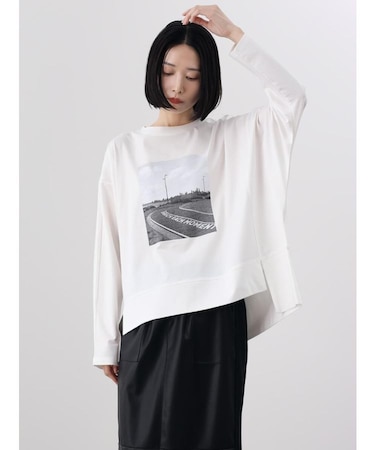 フォトプリントロングスリーブTシャツ