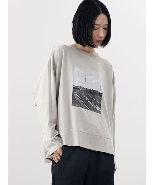 フォトプリントロングスリーブTシャツ