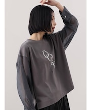 シアーロングスリーブ箔ロゴPO