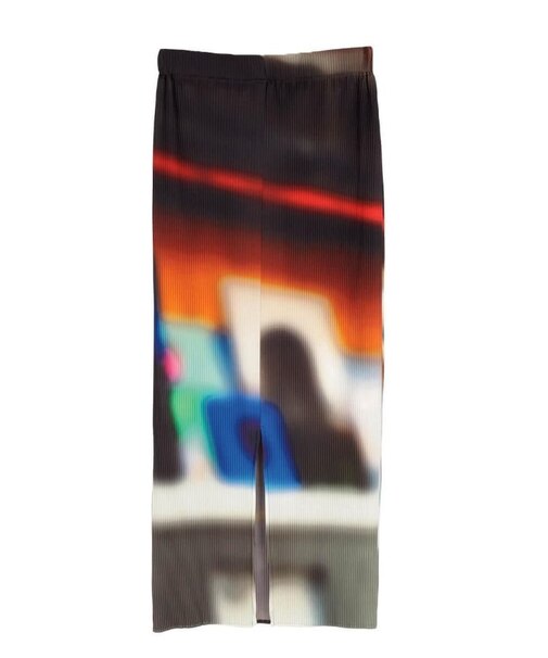 MULTICOLOR DESIGN PLEAT TIGHT SKIRT