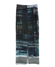 MULTICOLOR DESIGN PLEAT TIGHT SKIRT