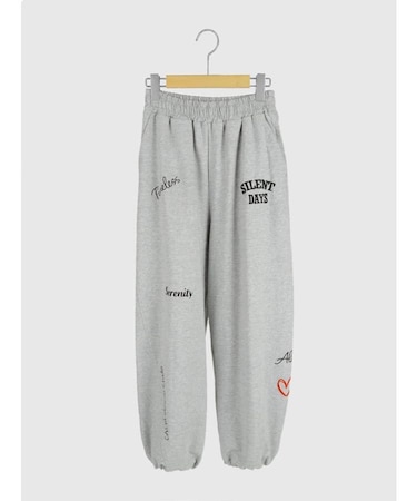 レタリングロゴスウェットパンツ