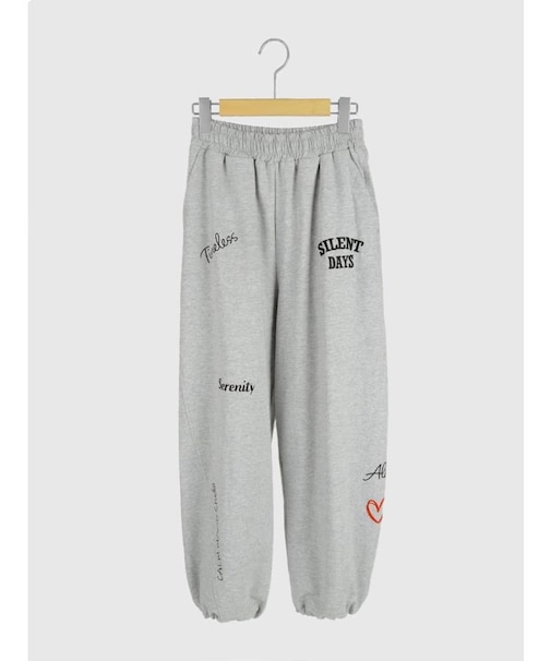 レタリングロゴスウェットパンツ