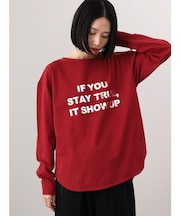 箔プリントロングスリーブTシャツ