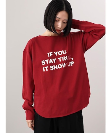 箔プリントロングスリーブTシャツ