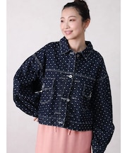 ドットデニムジャケット