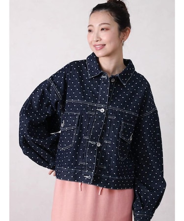 ドットデニムジャケット