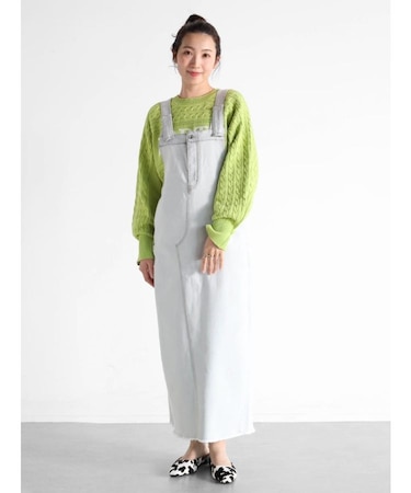 コクーンデニムジャンパースカート