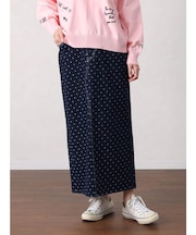 ドットデニムスカート