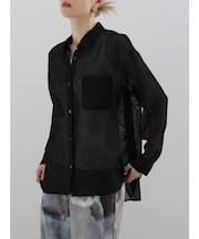 リネンライクナチュラルシアーシャツ