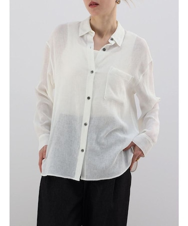 リネンライクナチュラルシアーシャツ