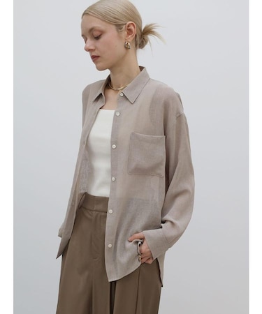 リネンライクナチュラルシアーシャツ