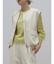 ダブルジップコクーンショートジレ