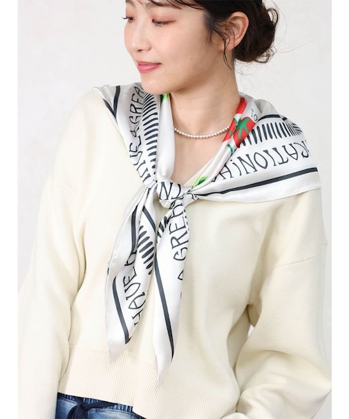 “HAVE A GREAT VACATION”大判スカーフ