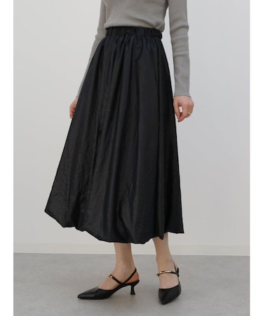 サテンギャザーバルーンスカート