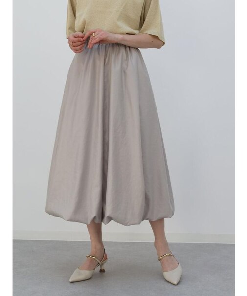 サテンギャザーバルーンスカート