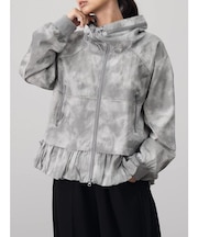 タイダイ柄バルーンヘムジップブルゾン