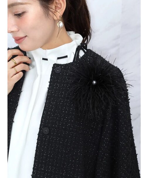 オーストリッチフェザーコサージュ