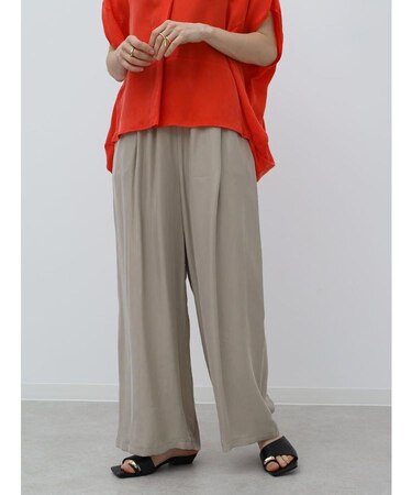 フィブリルキュプラレーヨンワイドパンツ