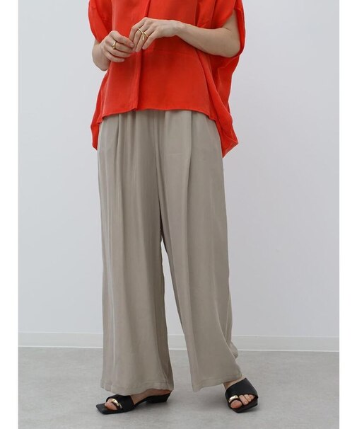 フィブリルキュプラレーヨンワイドパンツ