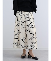 アートプリントスカート