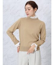 フリルドッキングニットトップス