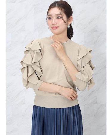 ラッフルフリルサマーニット