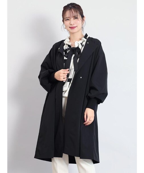 タイプライターリブカフスロングコート