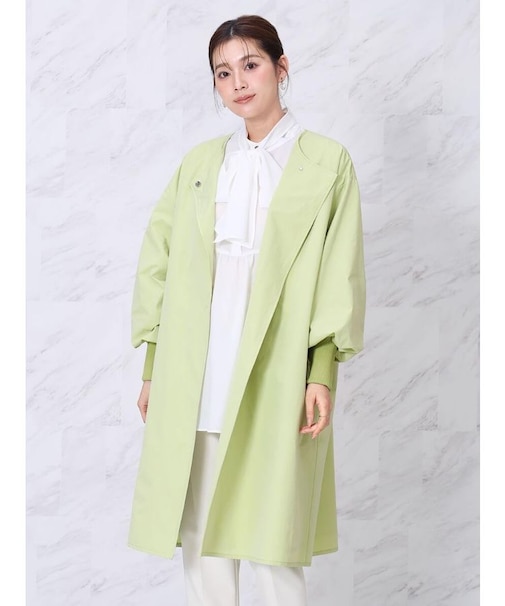 タイプライターリブカフスロングコート