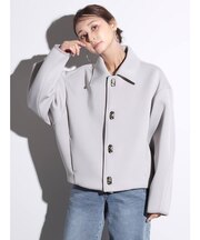 ツイストボタンボンディングブルゾン