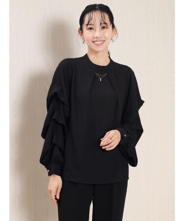 ボリュームタックスリーブブラウス