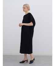 サテン切替ドルマンワンピース