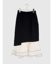 パイピングフリルニットスカート